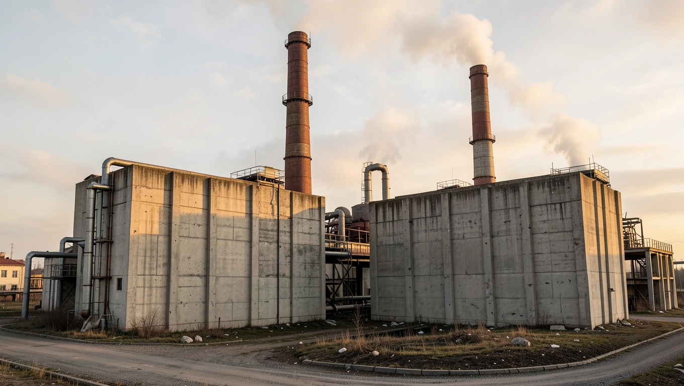 Bloki Elektrowni Opole z lat 70.