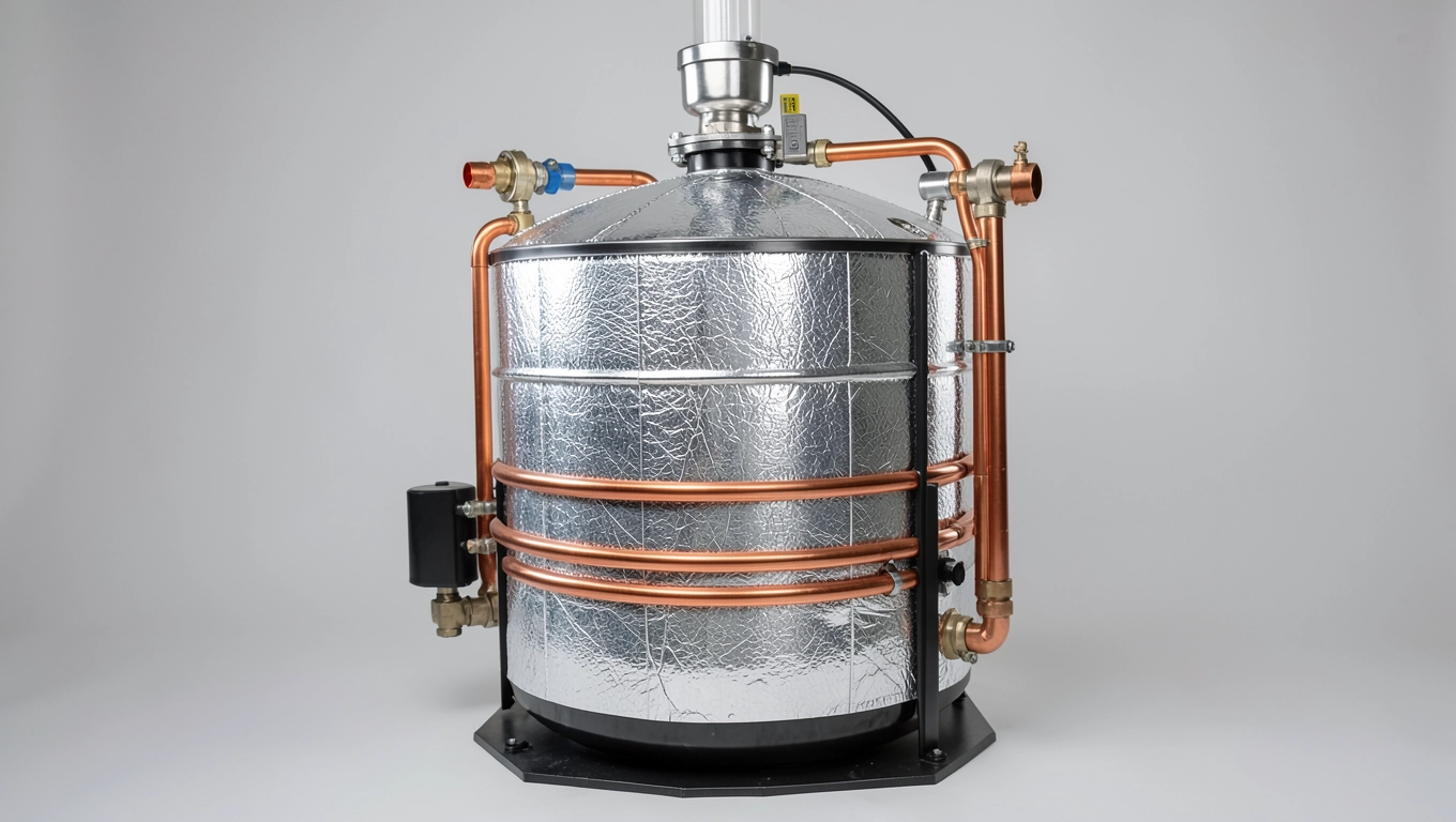 Bojler z wężownicą i grzałką elektryczną 100l