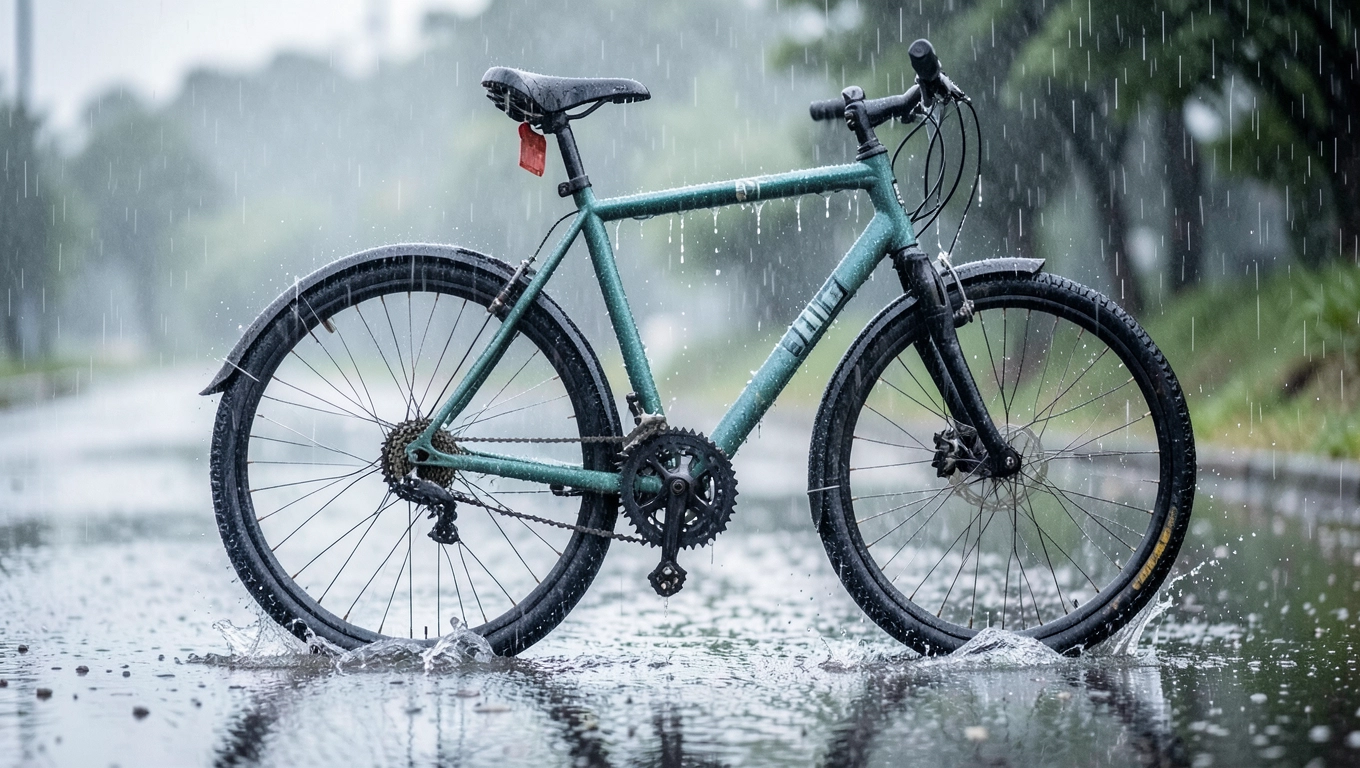 czy rower elektryczny może stać na deszczu