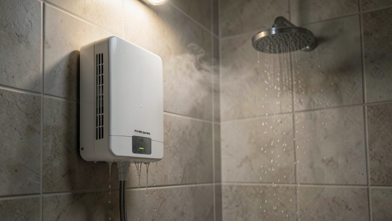 Grzejnik elektryczny w strefie mokrej