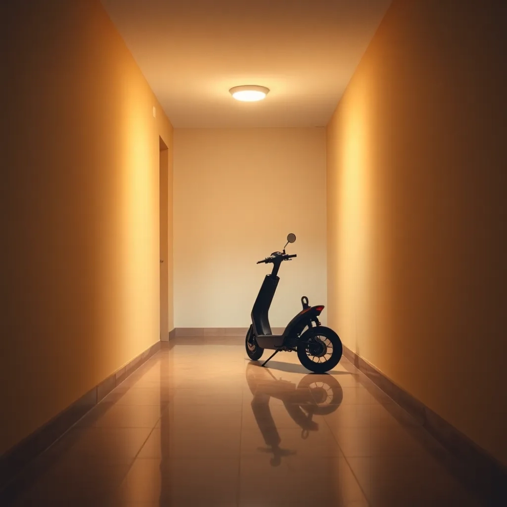 Hulajnoga elektryczna w bloku