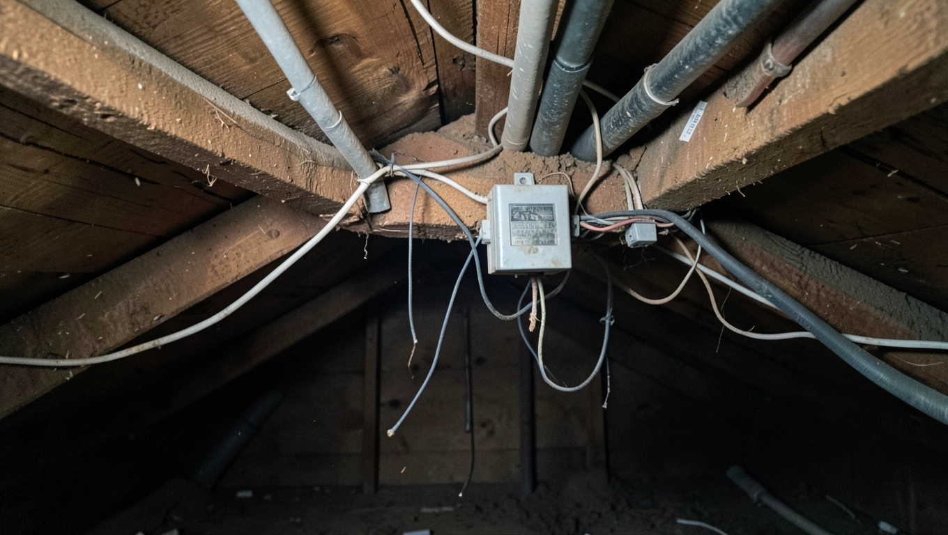 Instalacja elektryczna na poddaszu nieużytkowym