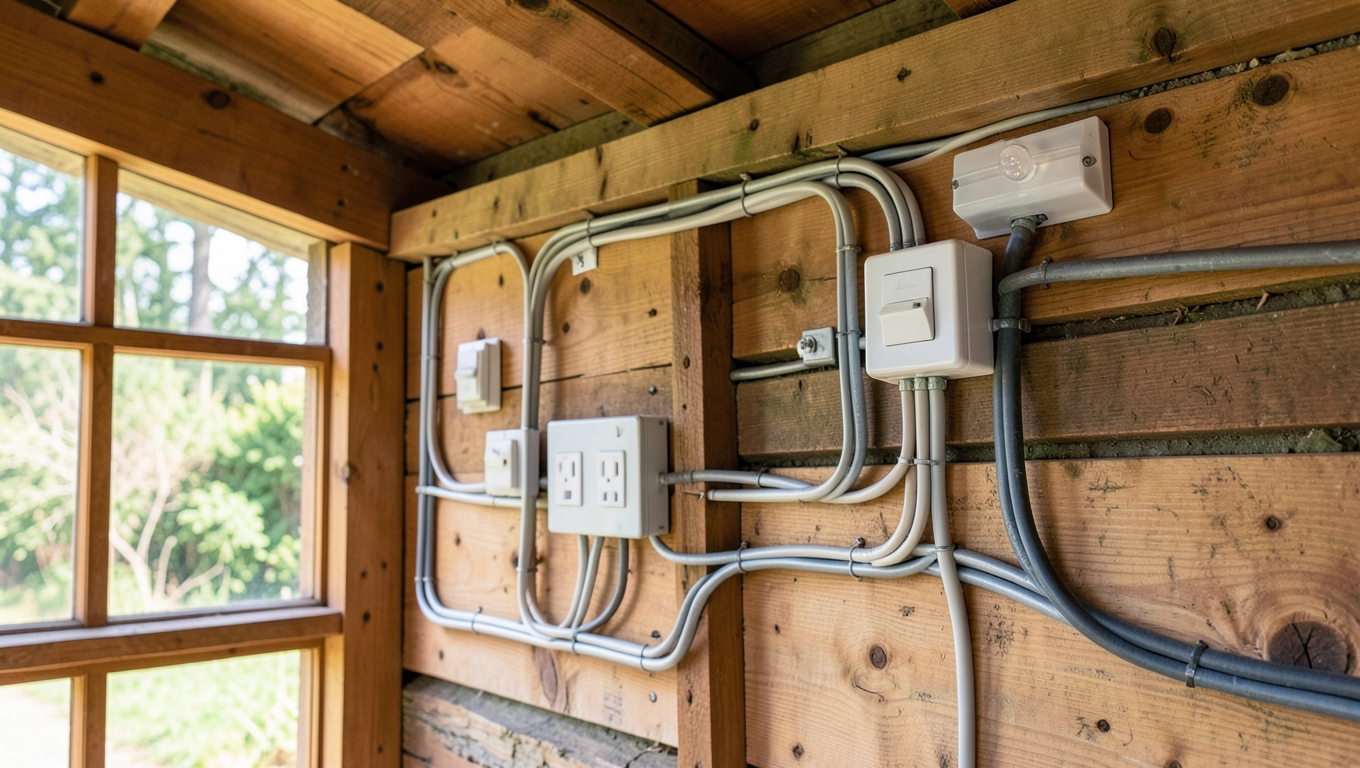 Instalacja elektryczna w altanie drewnianej