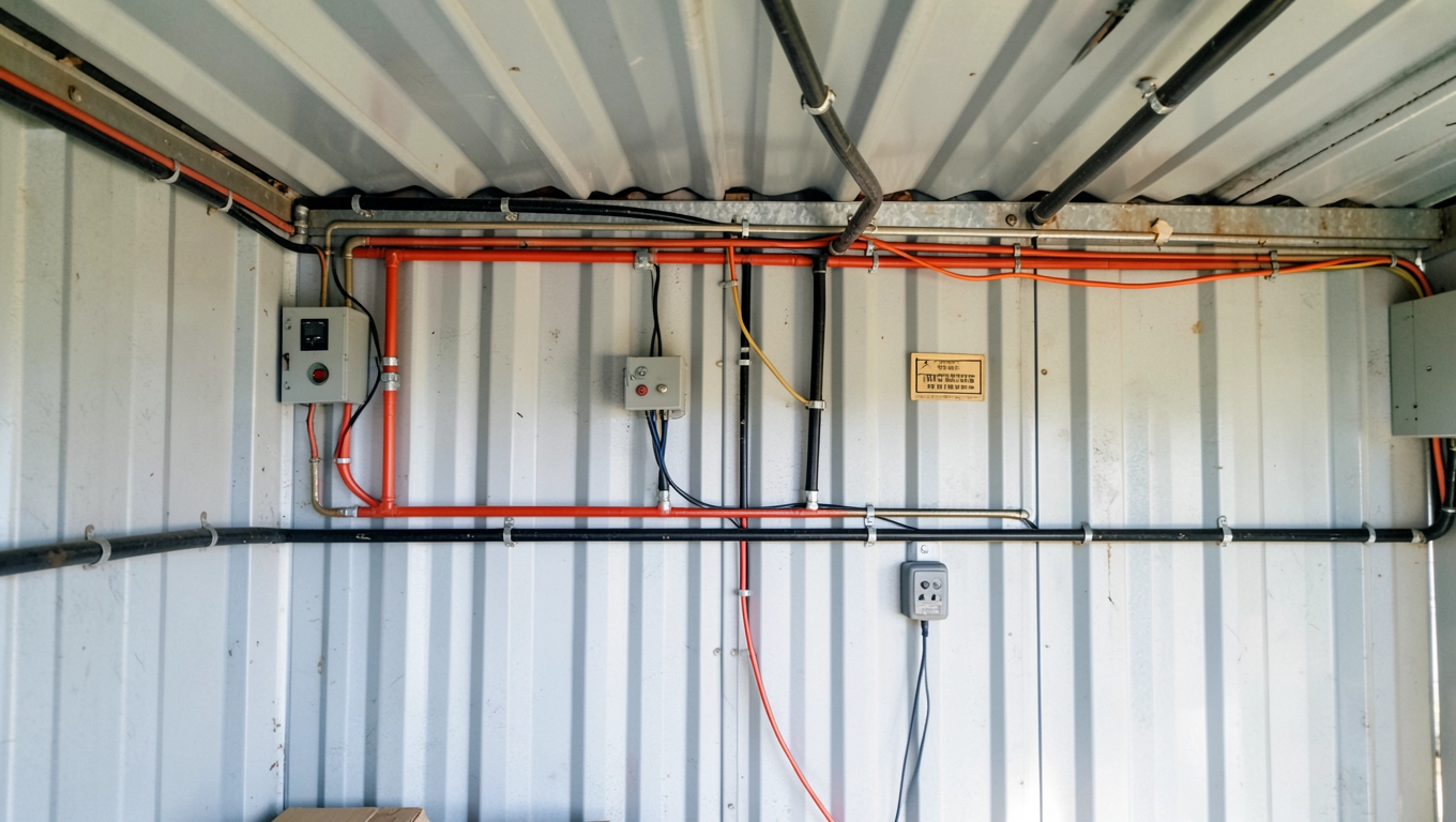 Instalacja elektryczna w garażu blaszanym schemat