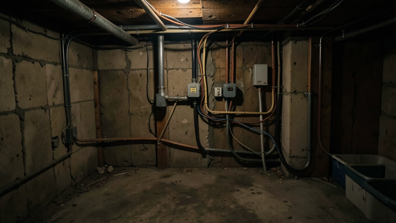 Instalacja elektryczna w piwnicy schemat