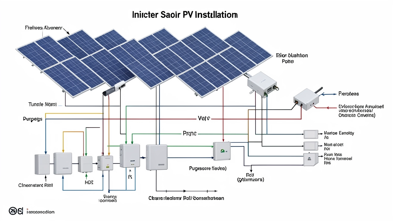 Instalacja fotowoltaiczna na mikroinwerterach schemat