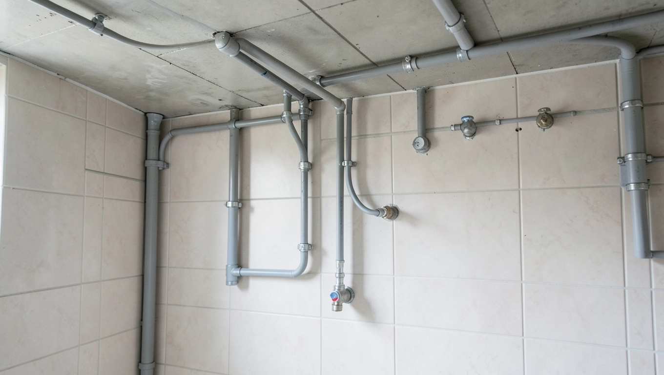 Instalacja natynkową w łazience