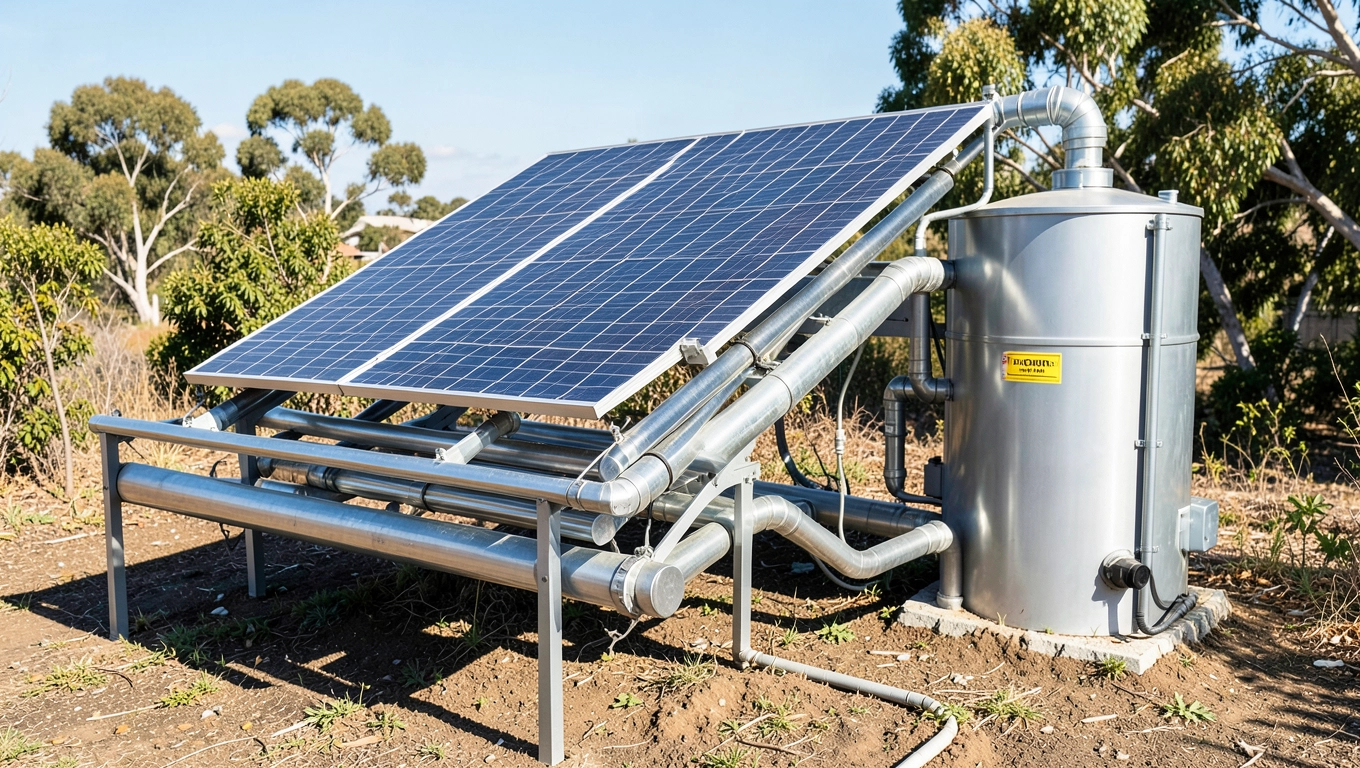 instalacja off grid do grzania wody