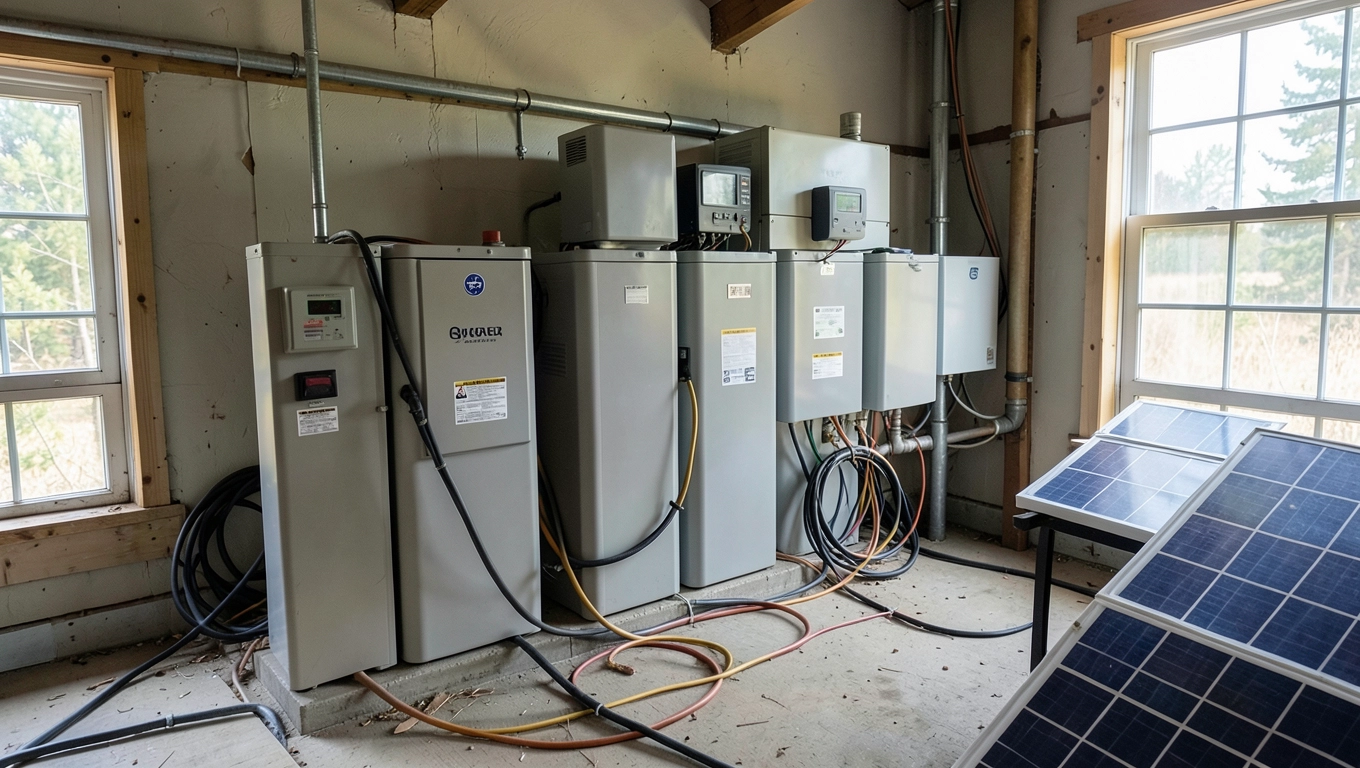 instalacja offgrid z akumulatorem