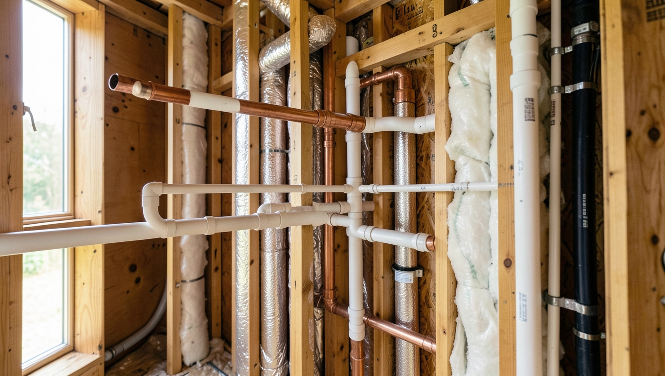 Instalacja wodna w domu szkieletowym