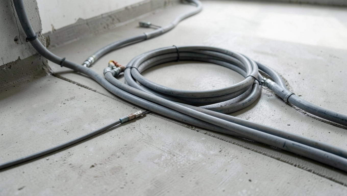 Kable elektryczne w posadzce