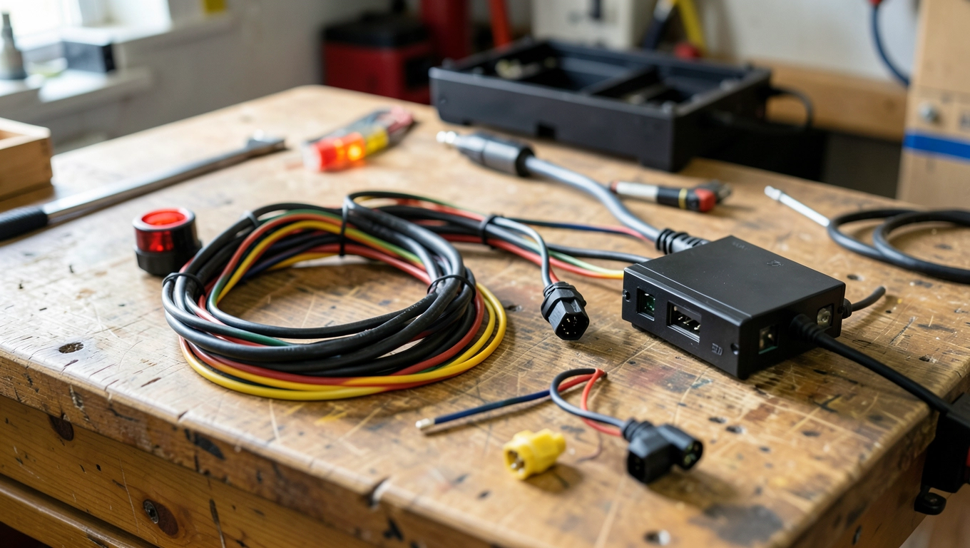 Kompletna instalacja elektryczna do przyczepki samochodowej