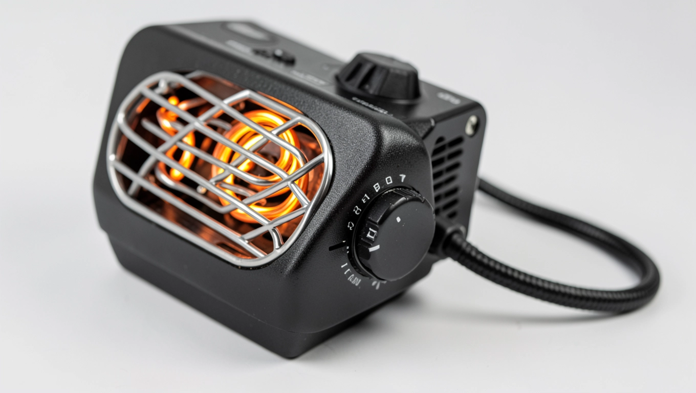 Mały grzejnik elektryczny z termostatem
