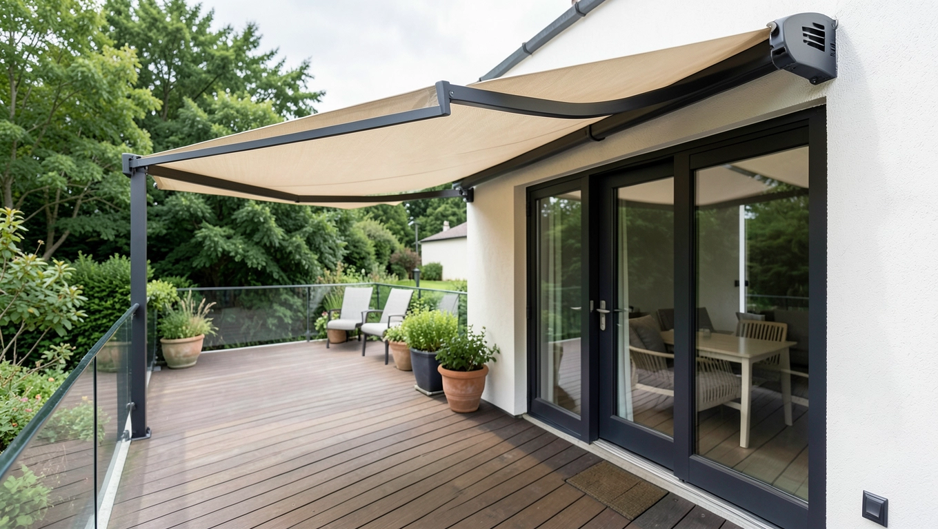Markiza tarasowa 500x300 elektryczna w kasecie