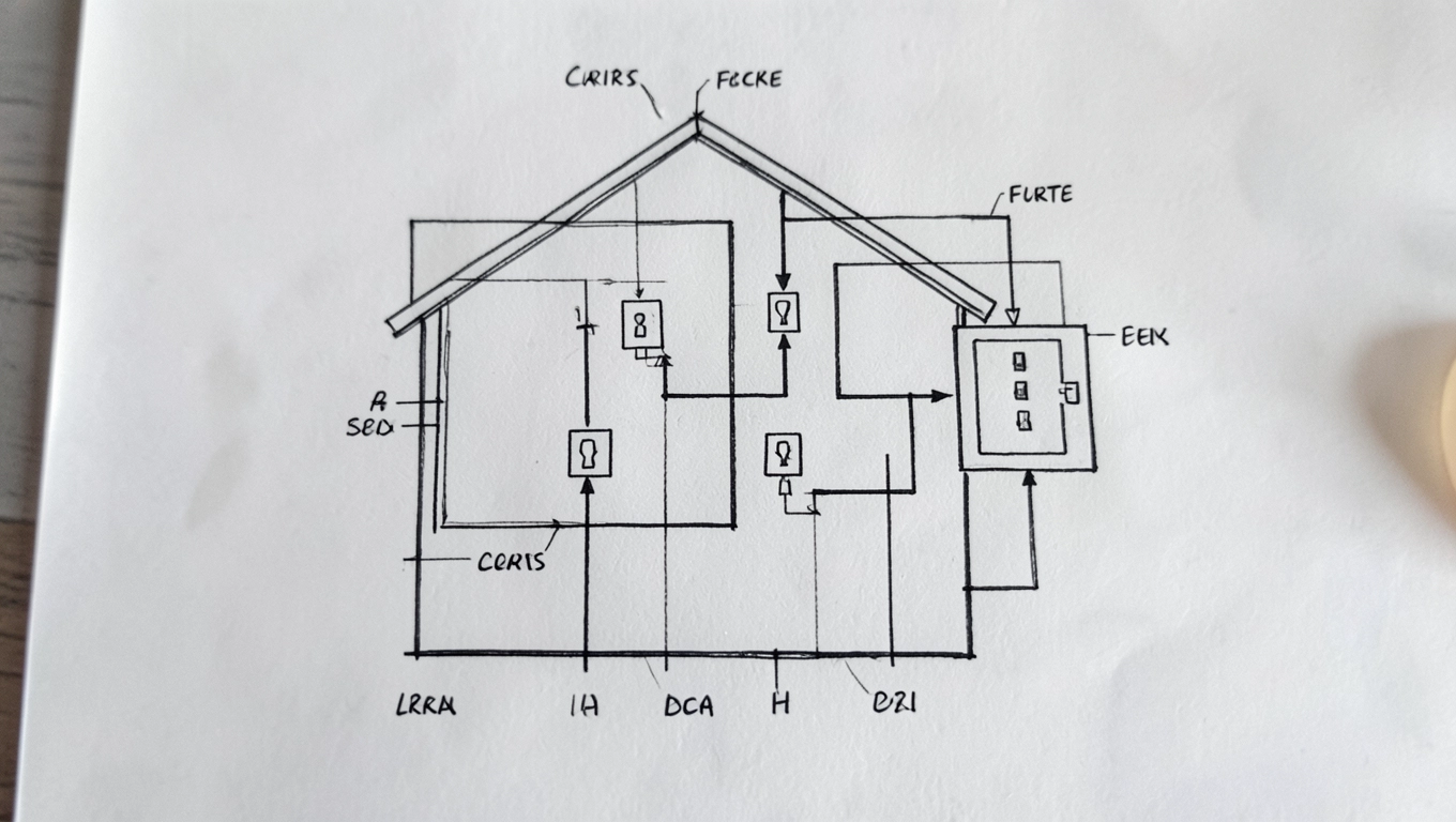Narysuj schemat schemat instalacji elektrycznej w domu
