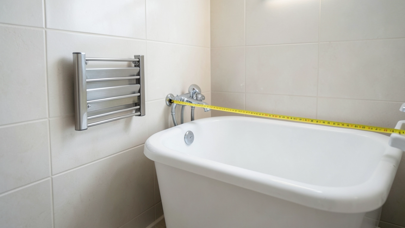 Odległość grzejnika elektrycznego od wanny