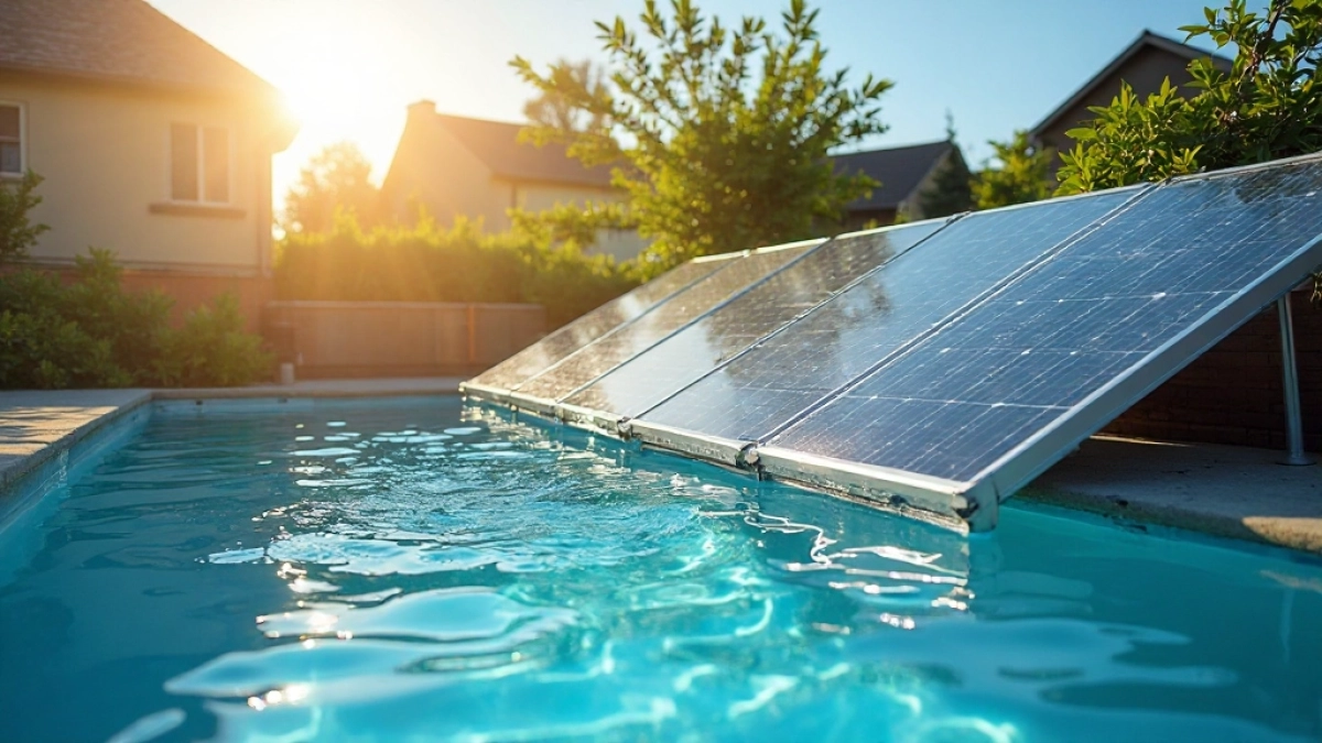 Panel fotowoltaiczny do grzania wody w basenie