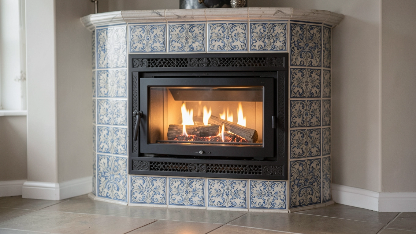 Piec kaflowy z wkładem elektrycznym