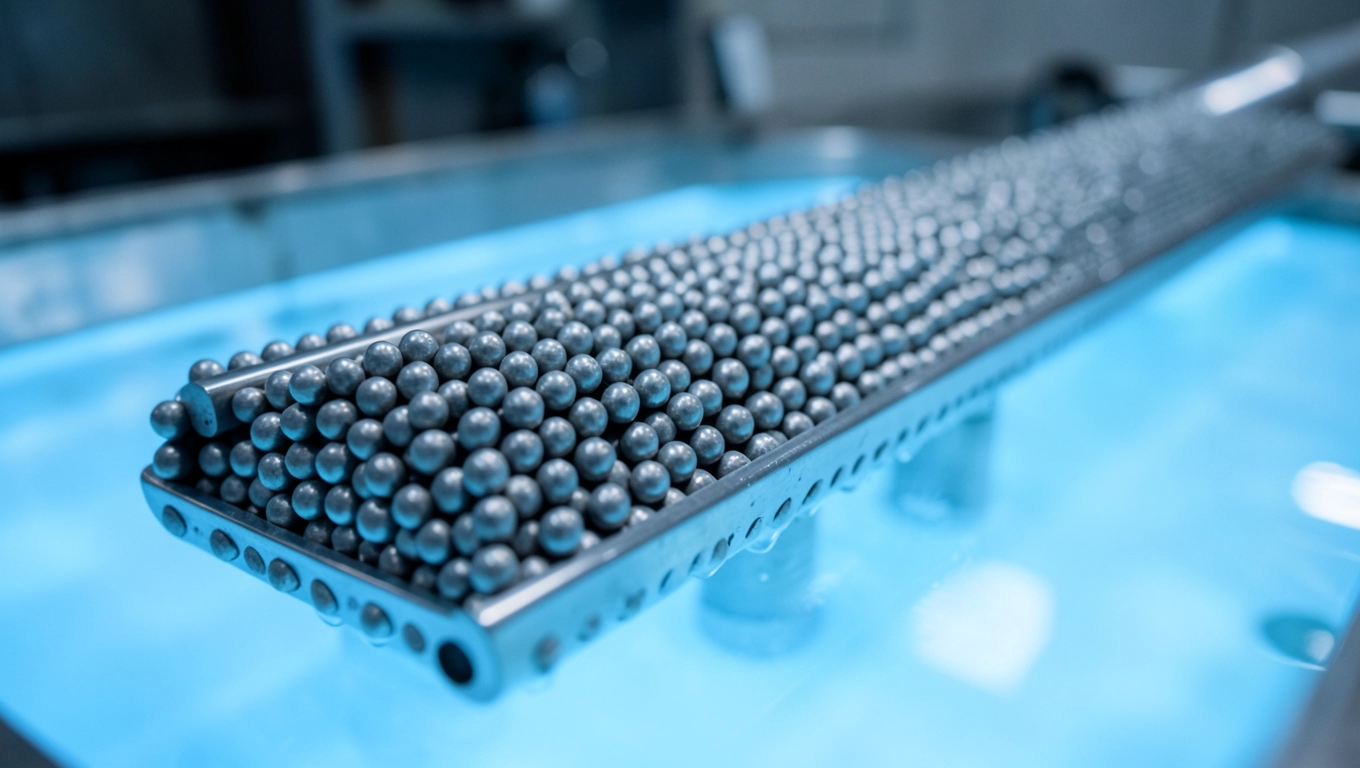 Pręty paliwowe w elektrowni atomowej z pastylek uranu