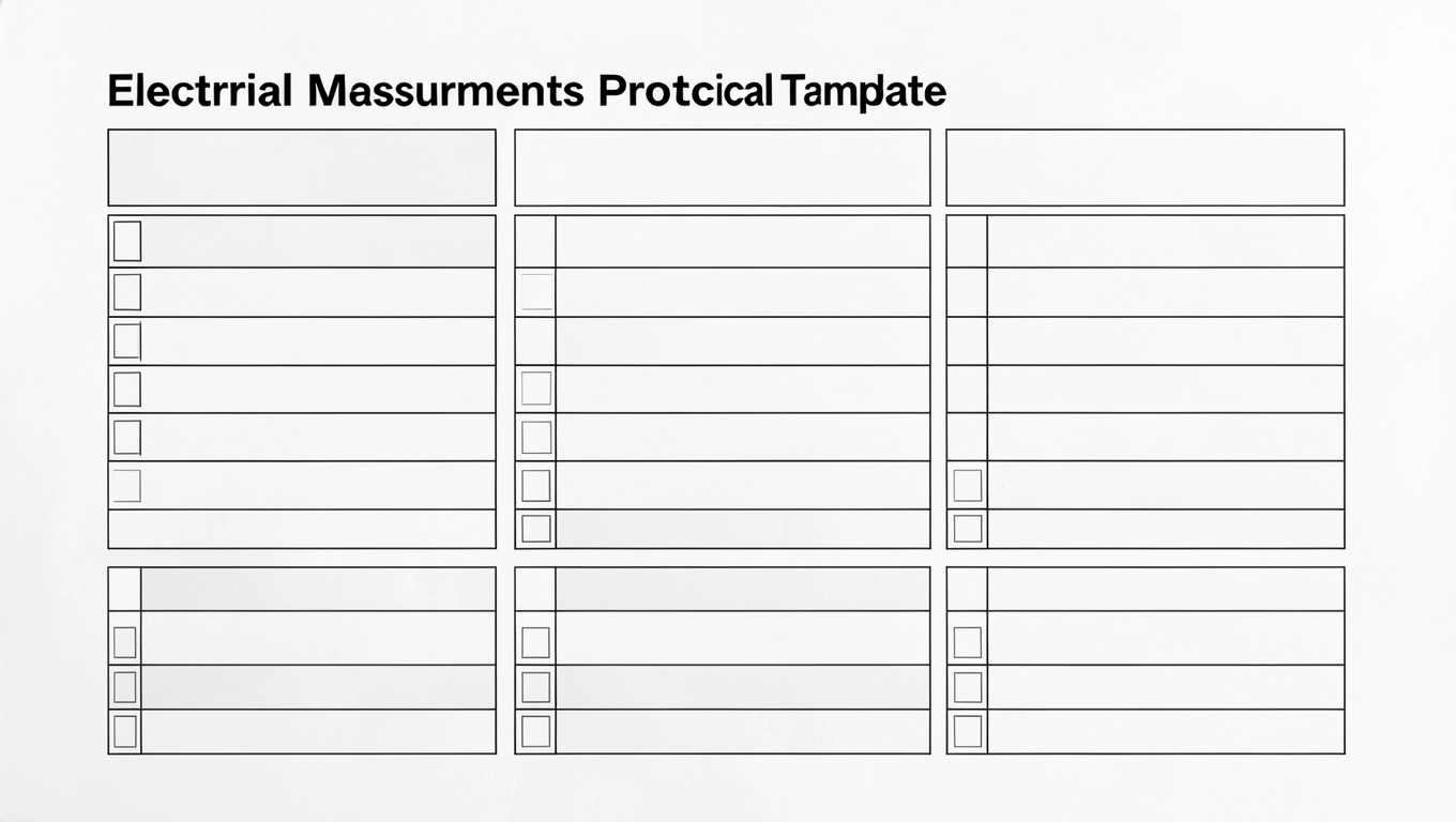 PROTOKÓŁ pomiarów elektrycznych wzór