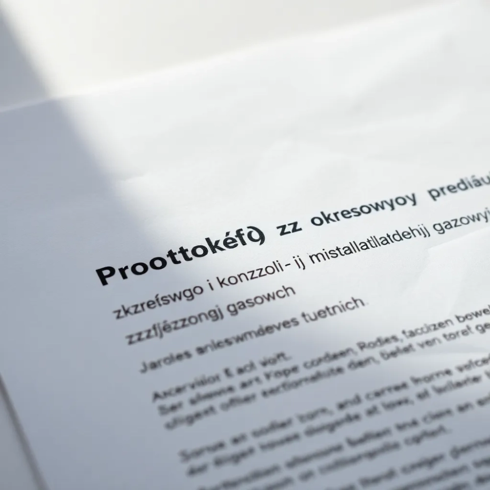 Protokół z okresowego przeglądu i kontroli szczelności instalacji gazowej i urządzeń gazowych