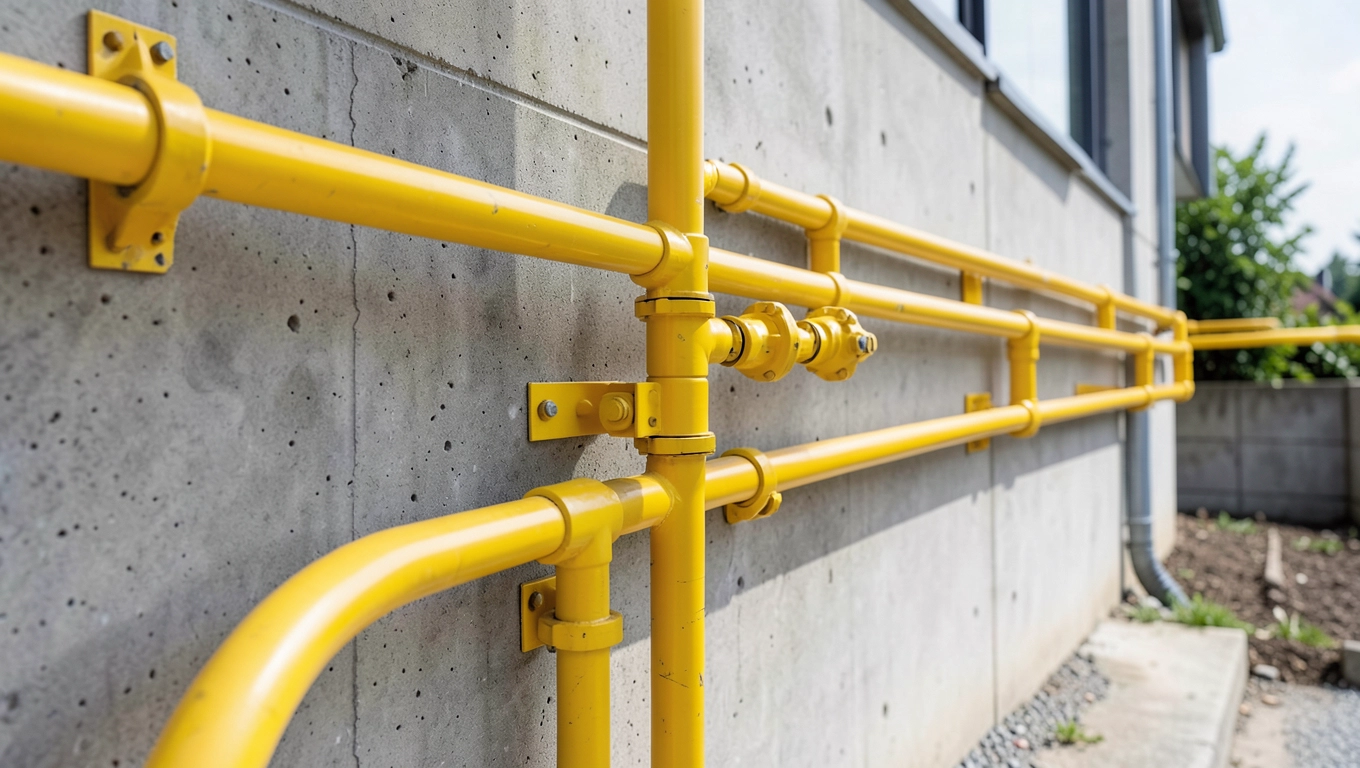 Prowadzenie instalacji gazowej na zewnątrz budynku