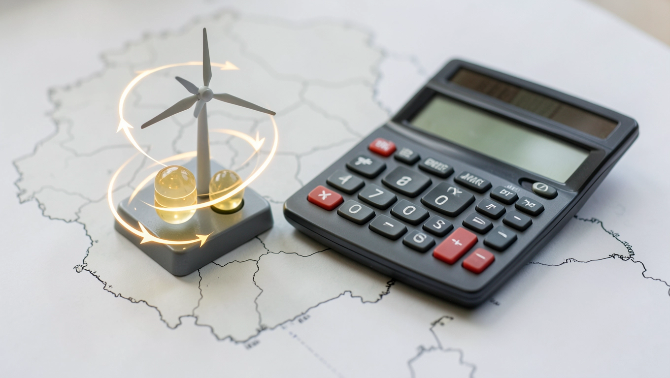 Roczny uzysk energii z turbiny kalkulator