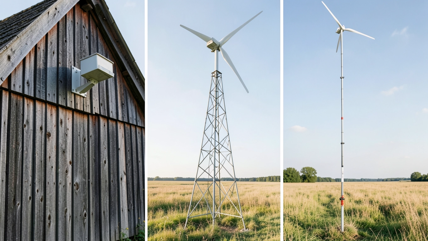 Rodzaje masztów do elektrowni wiatrowej 3kW z montażem