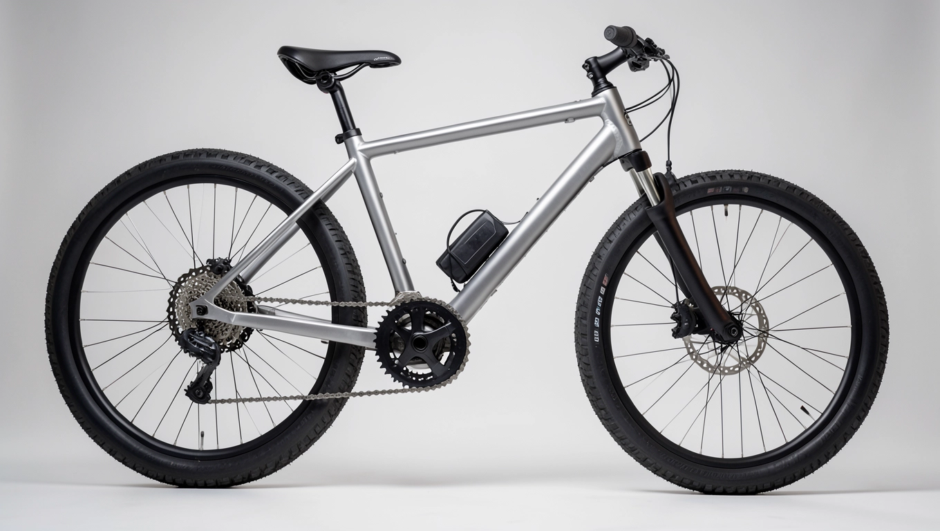 Rower elektryczny z silnikiem w korbie