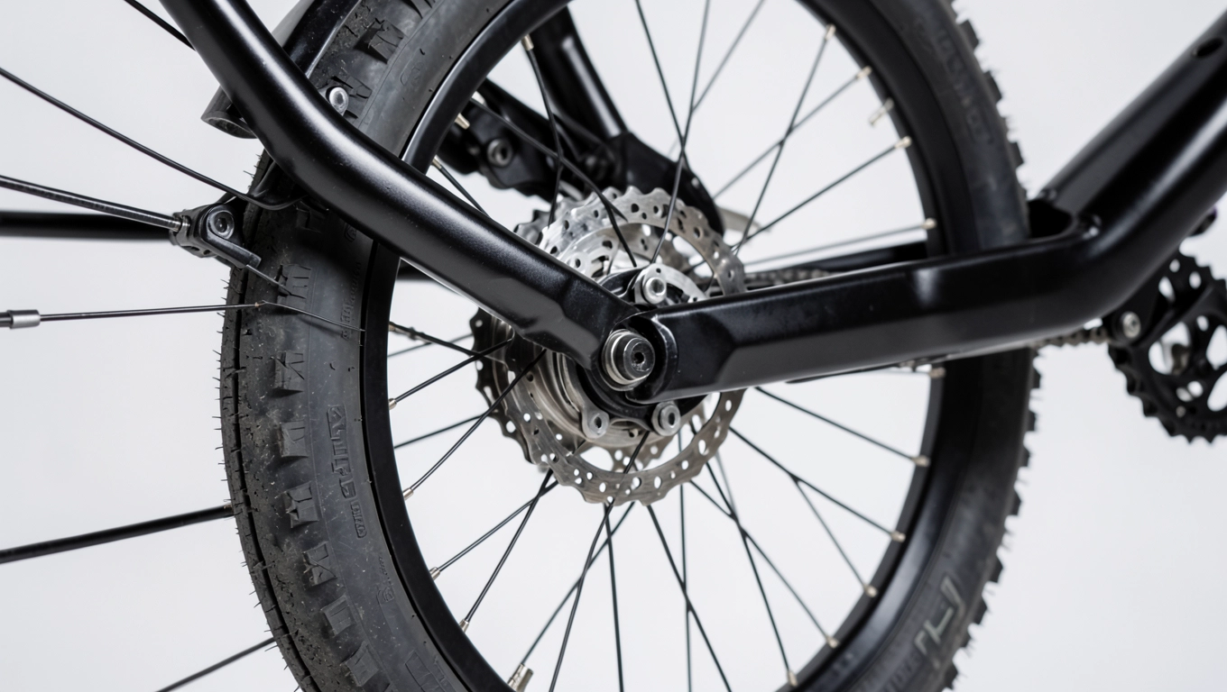 Rower elektryczny z silnikiem w tylnym kole