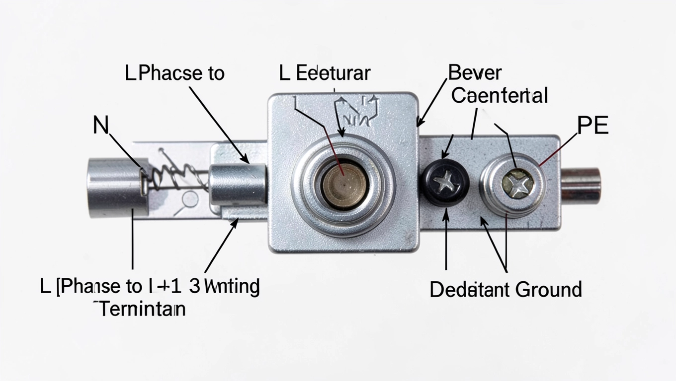 Schemat elektryczny pieca Kospel: L, N, PE
