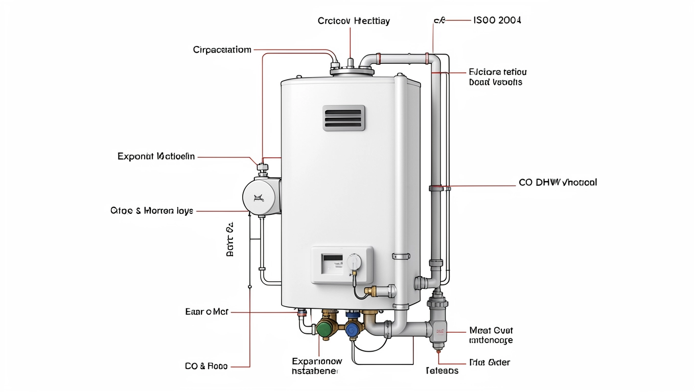 schemat instalacji co i cwu z kotła gazowego jednofunkcyjnego