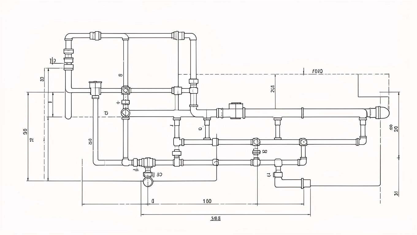 schemat instalacji co średnice rur