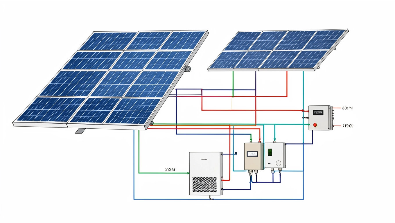 Schemat instalacji fotowoltaicznej