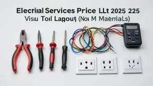 Cennik usług elektrycznych bez materiału 2025