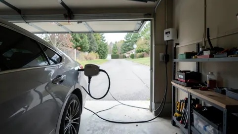 czy samochód elektryczny można ładować w garażu