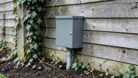 Czy skrzynka elektryczna musi być w linii ogrodzenia