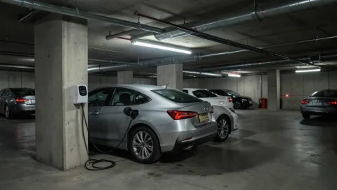 czy w garażu podziemnym można ładować samochód elektryczny