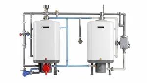Dwa kotły w jednej instalacji schemat