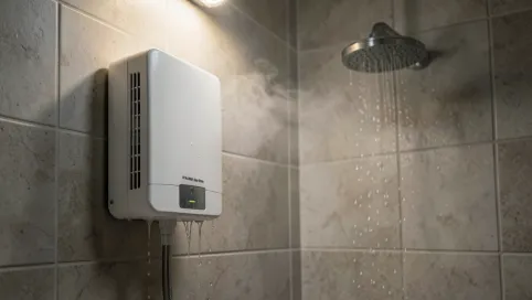 Grzejnik elektryczny w strefie mokrej