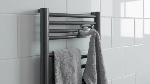 Grzejnik łazienkowy elektryczny z wieszakami