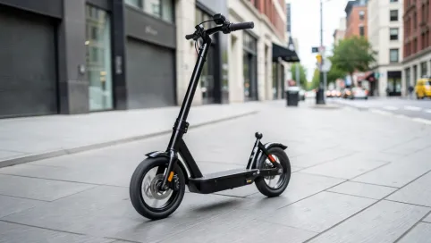 Hulajnogą elektryczną po chodniku