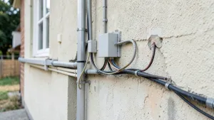 Instalacja elektryczna na elewacji
