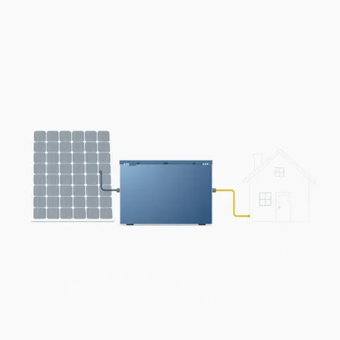 instalacja offgrid z akumulatorem schemat
