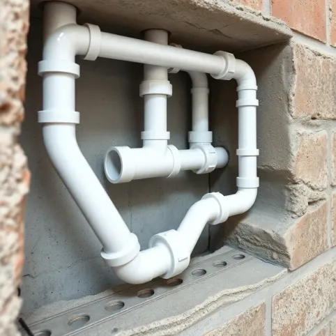 Instalacja wodna w ścianie nośnej