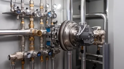 instalacja ze sprzęgłem hydraulicznym