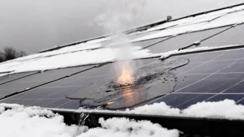 Jak usunąć śnieg z paneli fotowoltaicznych