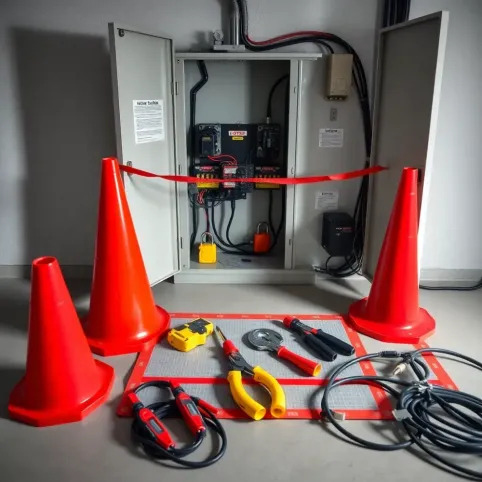 Jakie są zasady przygotowania miejsca pracy przy urządzeniach elektrycznych