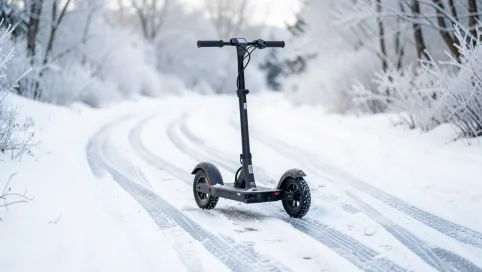 Jazda hulajnogą elektryczną w zimie