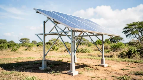 Konstrukcja pod panele fotowoltaiczne na gruncie 10 kW